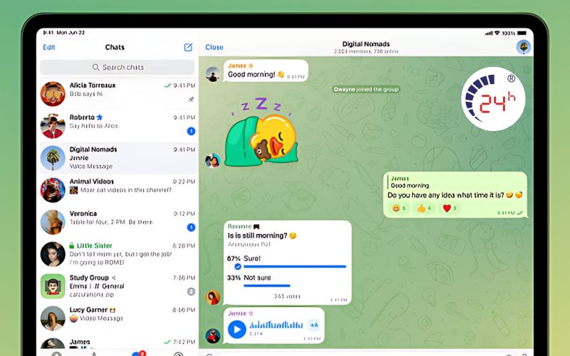 Goi dien thoai mien phi tren iPad với Telegram