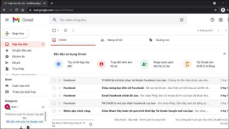 Sử dụng gmail để chuyển ảnh từ điện thoại sang máy tính