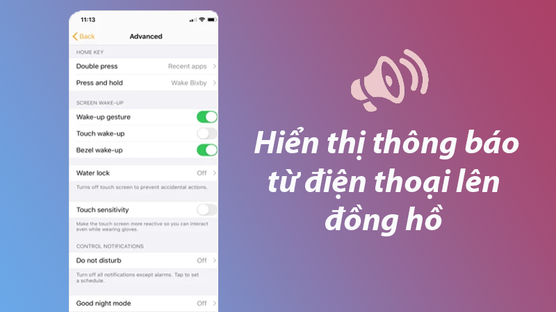 Hiển thị thông báo từ điện thoại lên đồng hồ