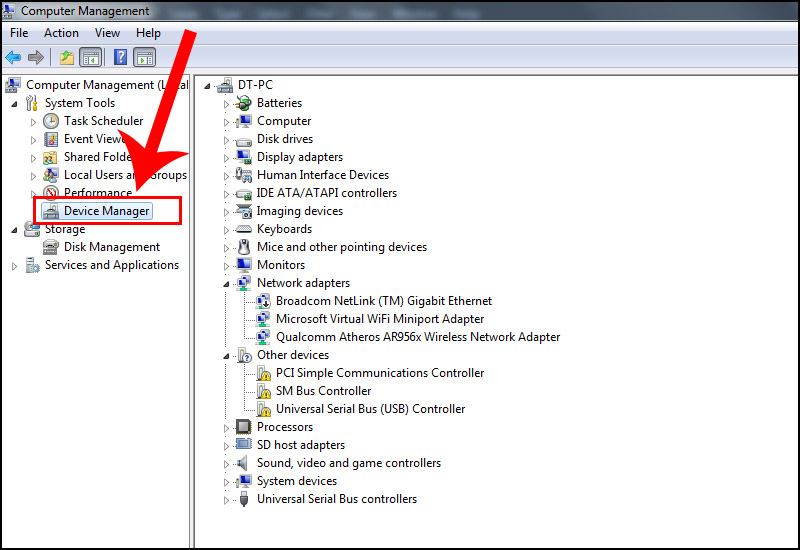 Bước 2: Chọn Device Manager.