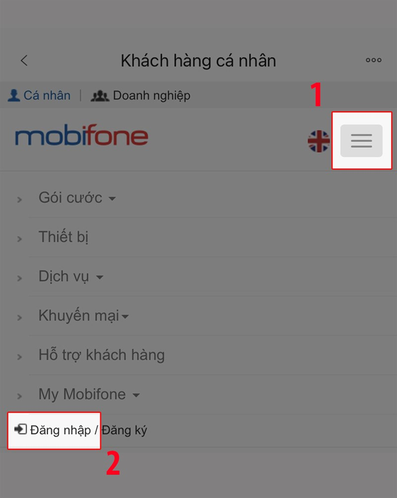 Kiểm tra dung lượng 4G Mobifone trên website