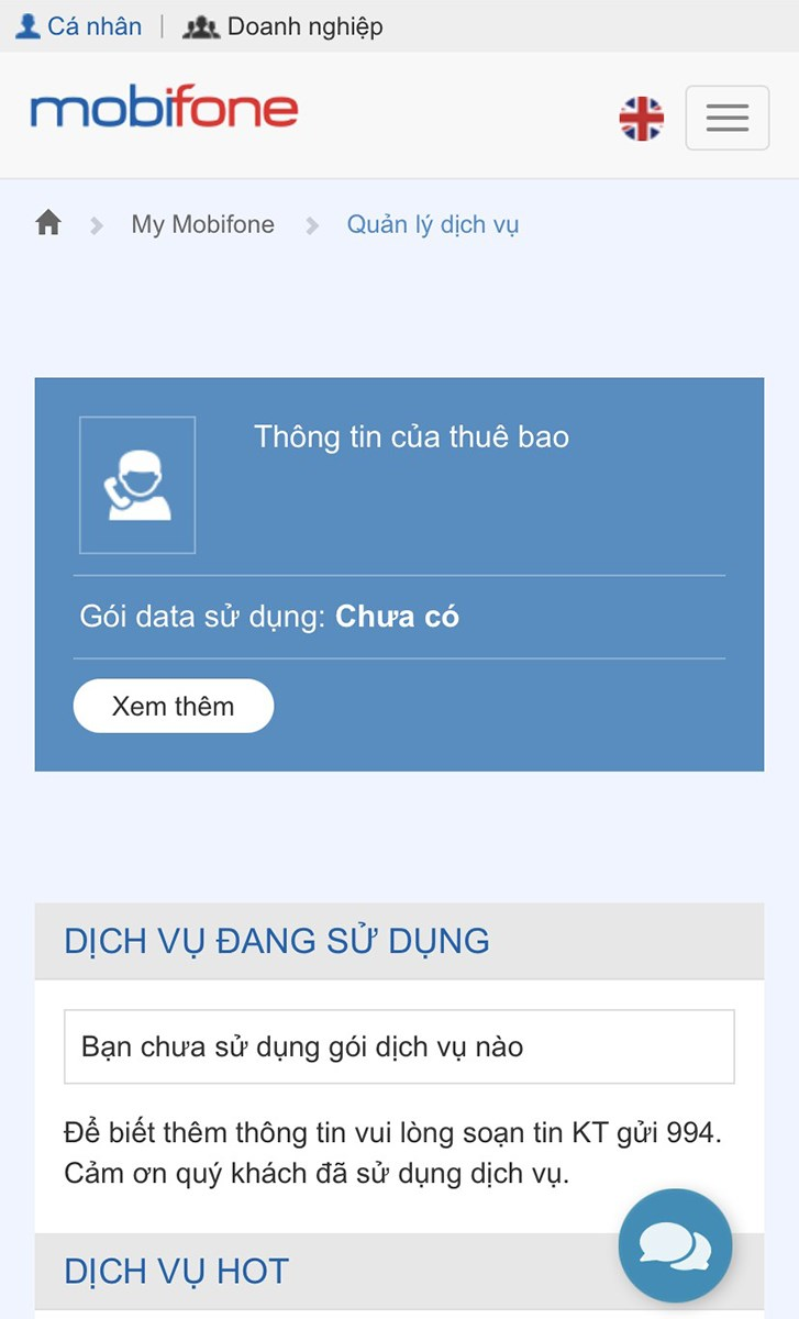 Tìm hiểu dung lượng 4G Mobifone trên website máy tính bước 4