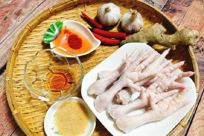 ﻿Nguyên liệu làm chân gà chiên mắm﻿