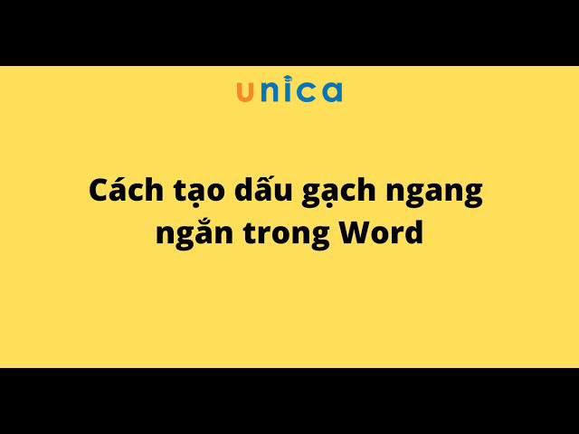 Cách làm dấu gạch ngang trong word