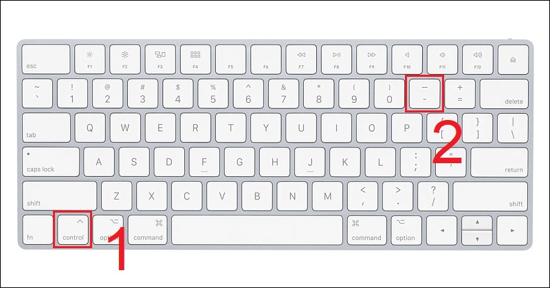 Nhấn tổ hợp phím Ctrl và dấu trừ để giảm kích thước