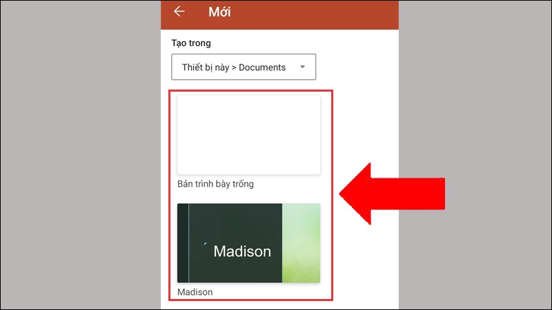 Cách làm Powerpoint trên điện thoại bước 2