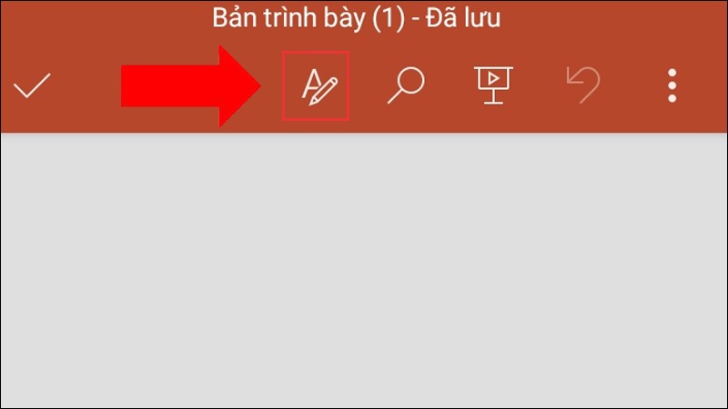 Cách tạo hiệu ứng khi làm Powerpoint trên điện thoại bước 1