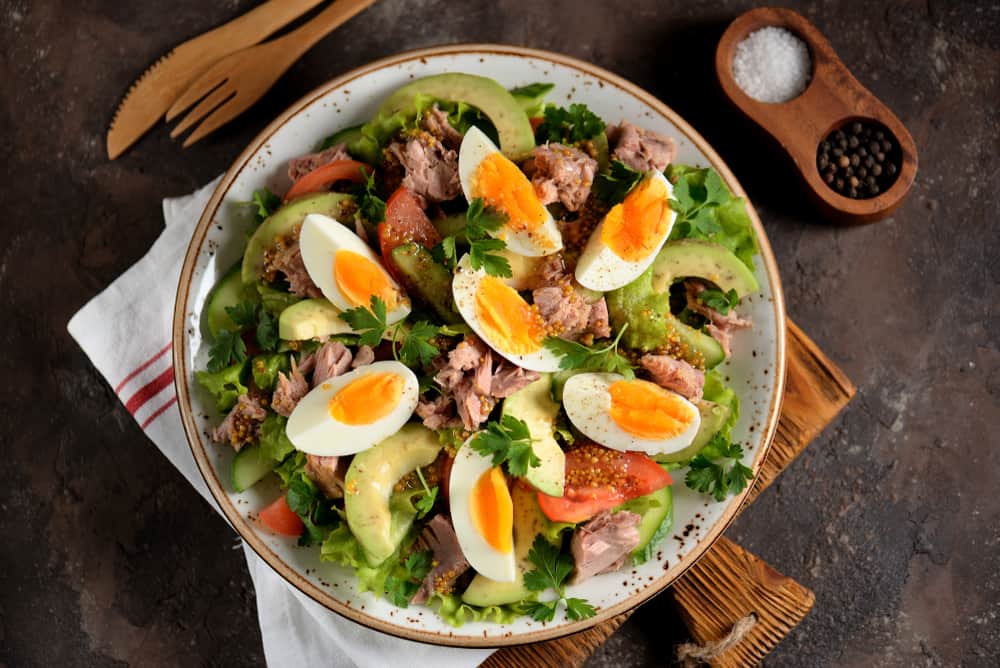 các loại salad giảm cân: salad trứng