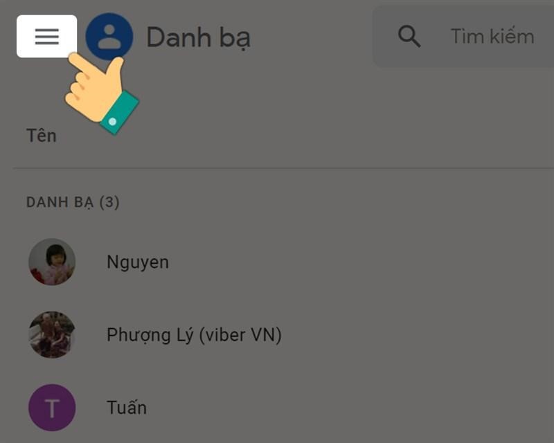 Lấy danh bạ từ Gmail