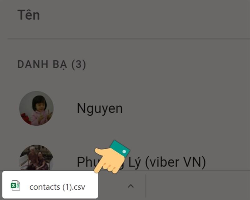 Lấy danh bạ từ Gmail