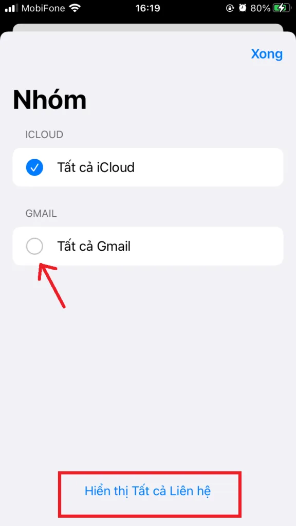 Lấy danh bạ từ Gmail