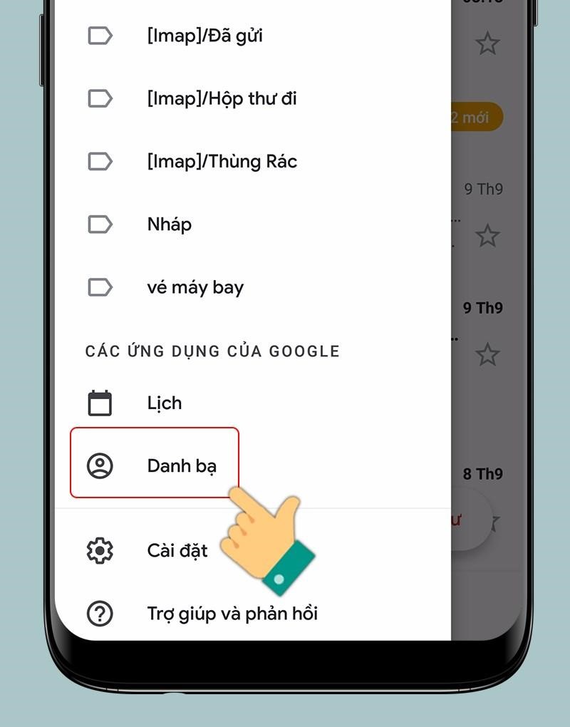 Lấy danh bạ từ Gmail