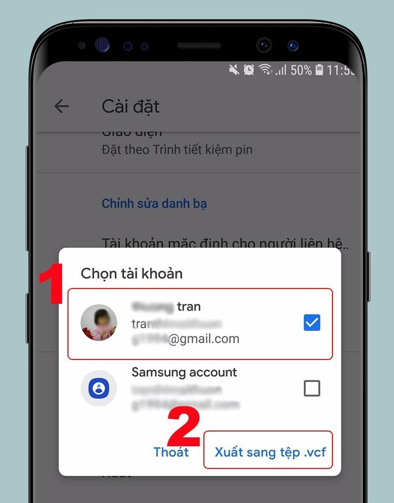 Lấy danh bạ từ Gmail