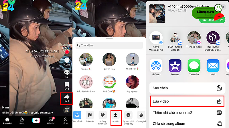 Sao chép liên kết TikTok lưu video