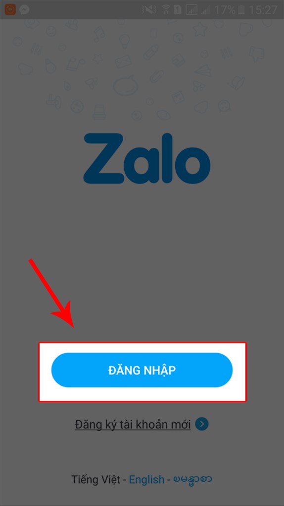 Mở Zalo > Đăng nhập vào tài khoản của bạn