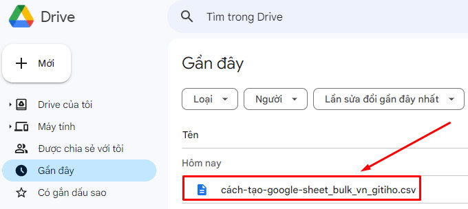 cách sử dụng Google Sheet khi dán dữ liệu vào trang tính