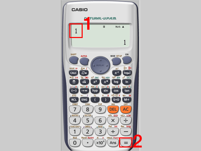Nhập giá trị và nhấn phím =