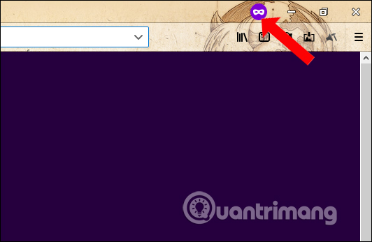 Nhấn vào dấu + và bắt đầu duyệt web ẩn danh trên Firefox