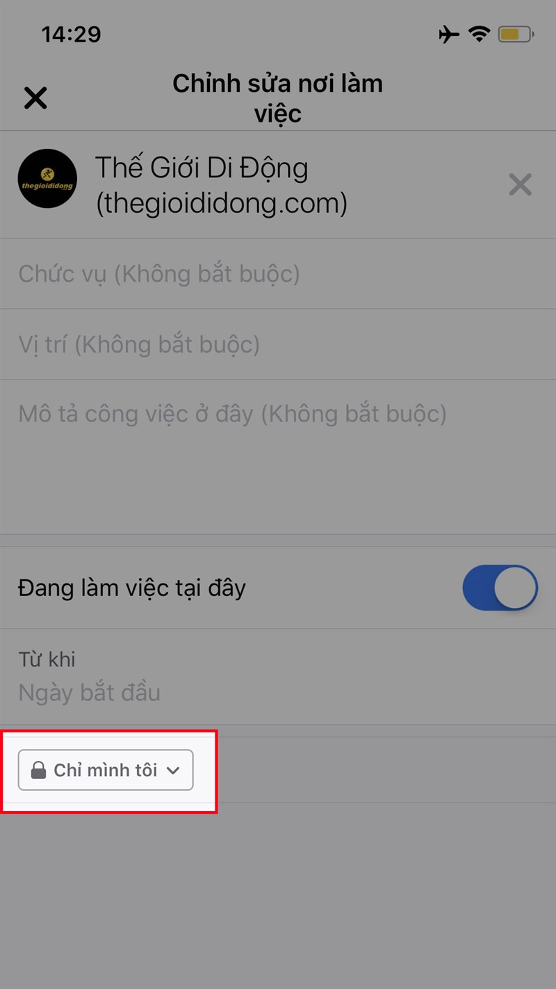 Sau khi nhập thông tin cá nhân mà bạn đã chỉnh sửa hoặc thêm mới, bạn có thể tùy chỉnh quyền riêng tư để chọn ai có thể xem thông tin của bạn bằng cách nhấn vào biểu tượng ở phía dưới thông tin