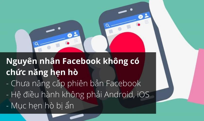 Tại sao tài khoản Facebook không có chức năng hẹn hò?