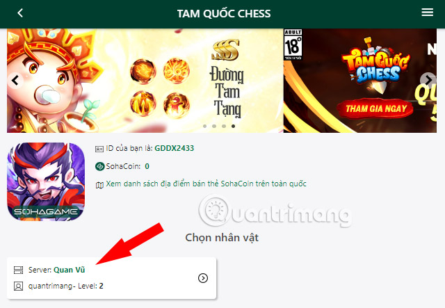 Hướng dẫn nhập code Tam Quốc Chess