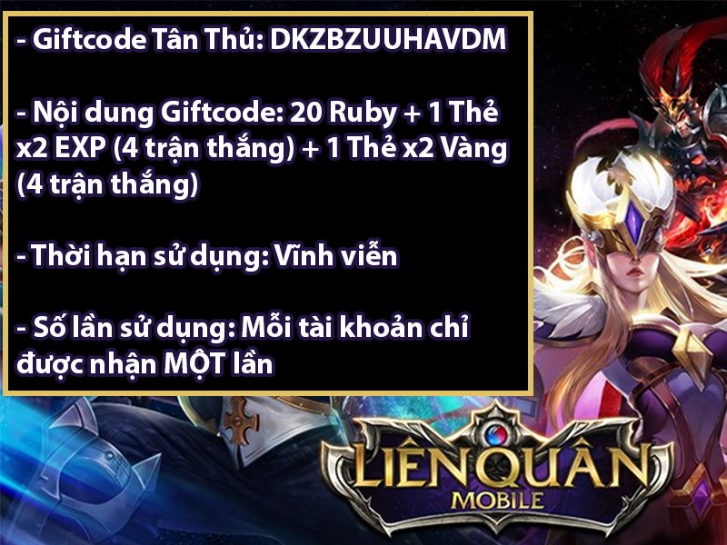 Giftcode tân thủ