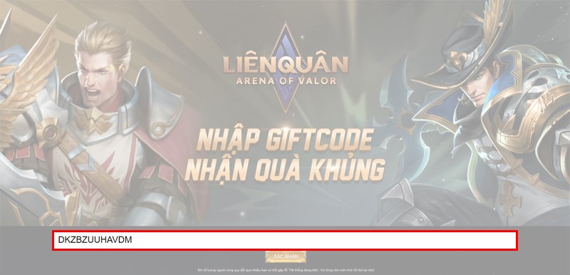 Vào trang chủ giftcode Liên Quân