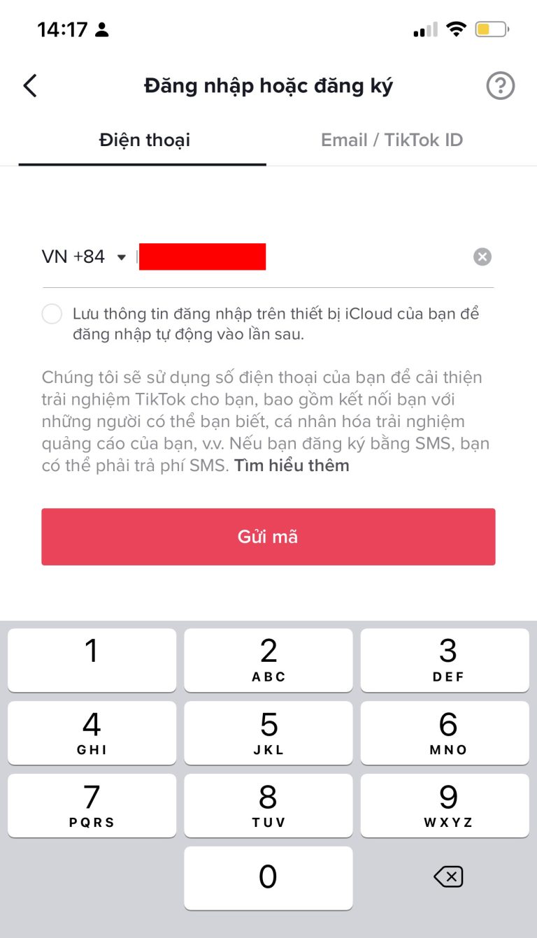 cách nhập mã mời tiktok