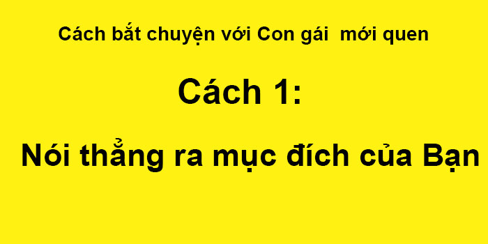 cách bắt chuyện với con gái mới quen