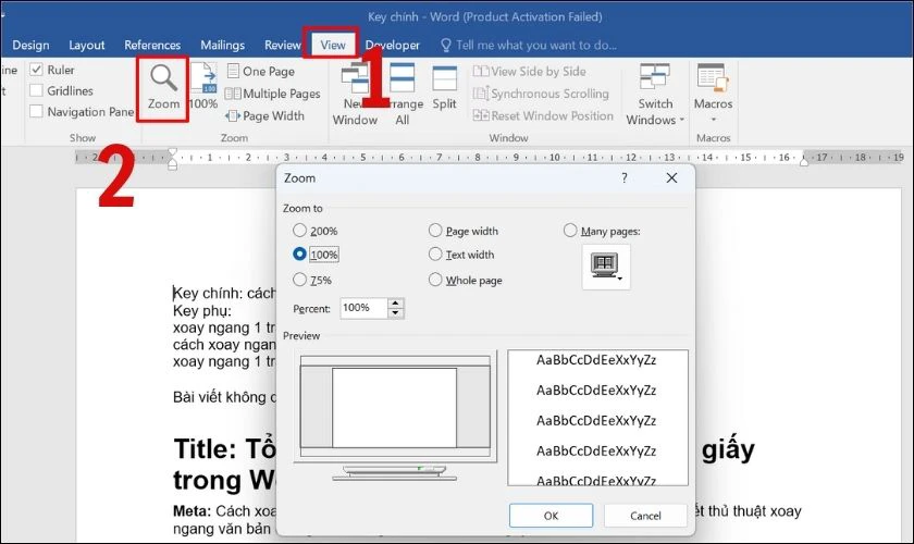 Cách thu nhỏ màn hình laptop khi sử dụng Word, PowerPoint và Excel 