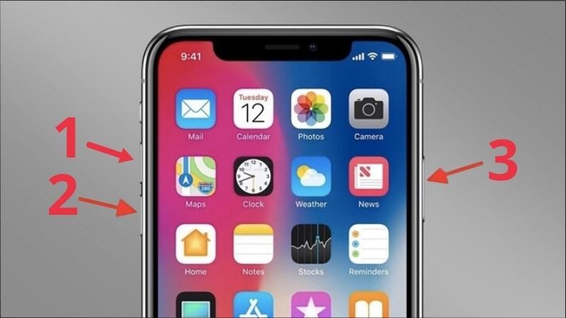 Sử dụng ba phím cứng để reset iPhone