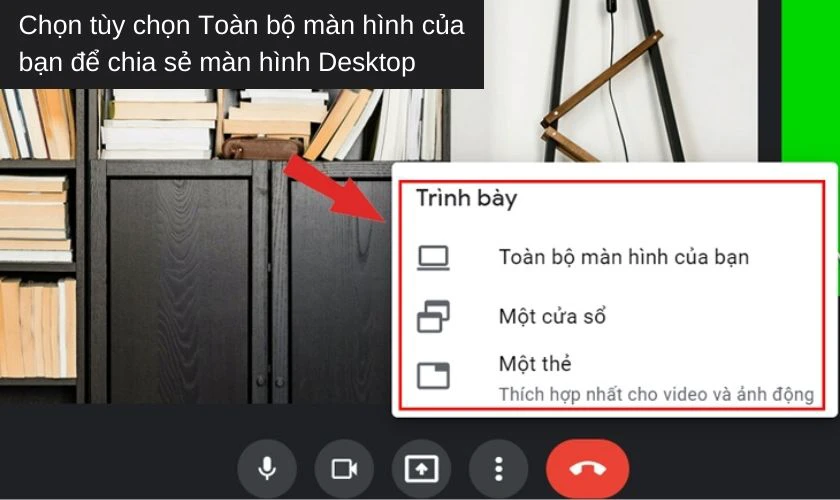 Chọn tùy chọn thích hợp