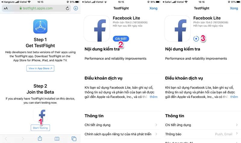 Cách tải facebook lite không cần appstore