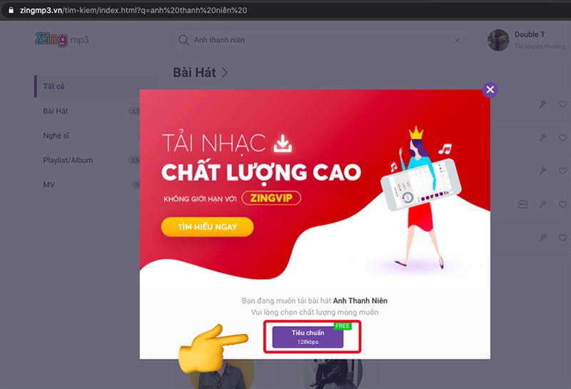 Chọn chất lượng tải