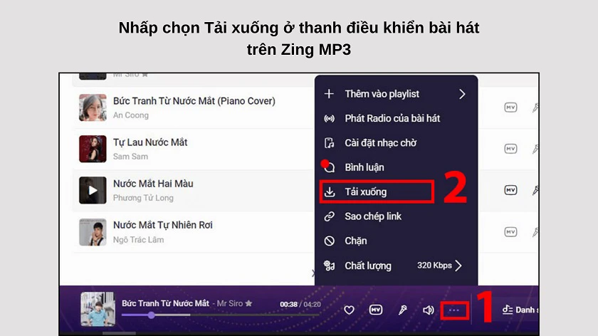 tải nhạc mp3 miễn phí về usb qua Zing MP3