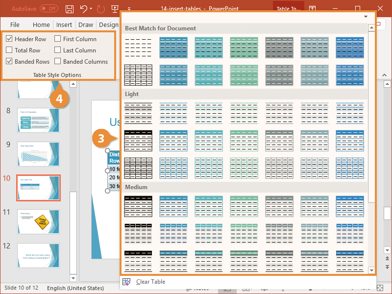 Cách chỉnh sửa bảng trong PowerPoint