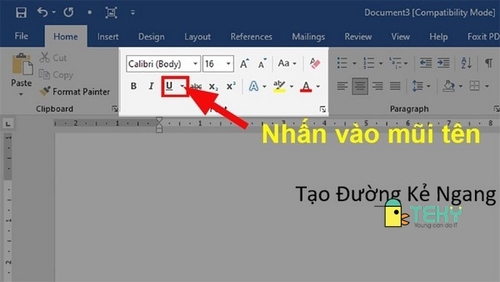 cách tạo dòng kẻ trong word