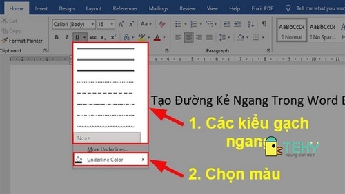 cách tạo dòng kẻ trong word