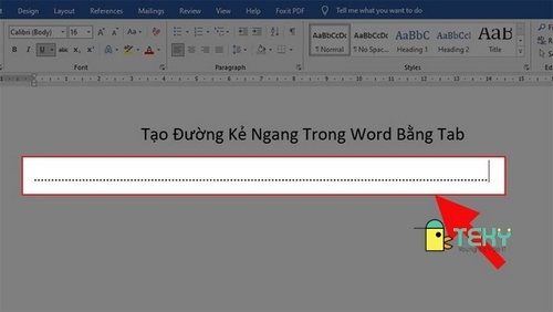 cách tạo dòng kẻ trong word