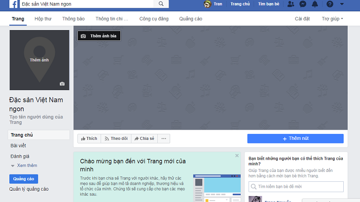 Hoàn thiện trang fanpage facebook