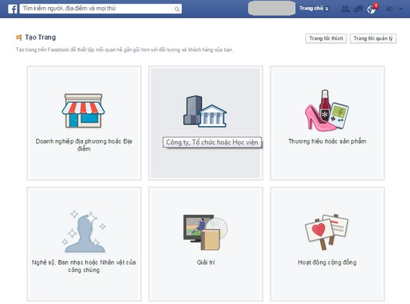 cách lập fanpage trên facebook