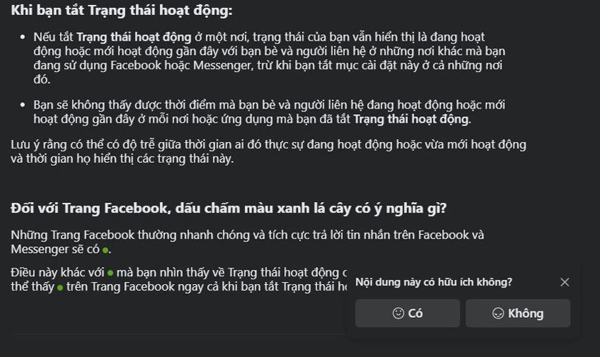 Dựa theo trạng thái của tin nhắn