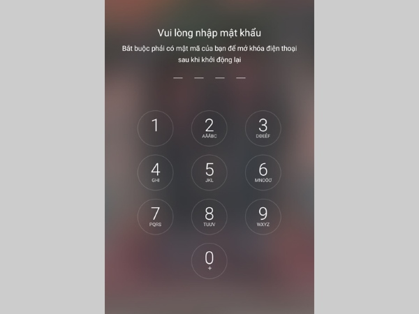 Nhập mật khẩu vào điện thoại