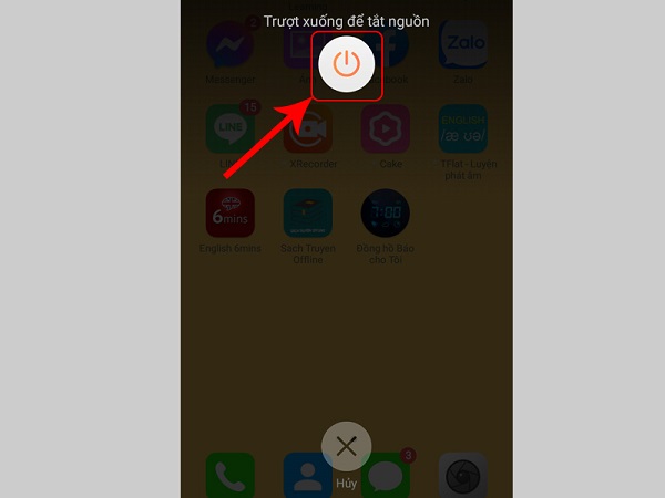 Cách tắt nguồn OPPO Reno8 bằng nút nguồn