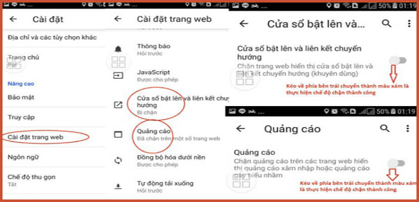 Tắt cửa sổ Pop-up và Ads trên Chrome