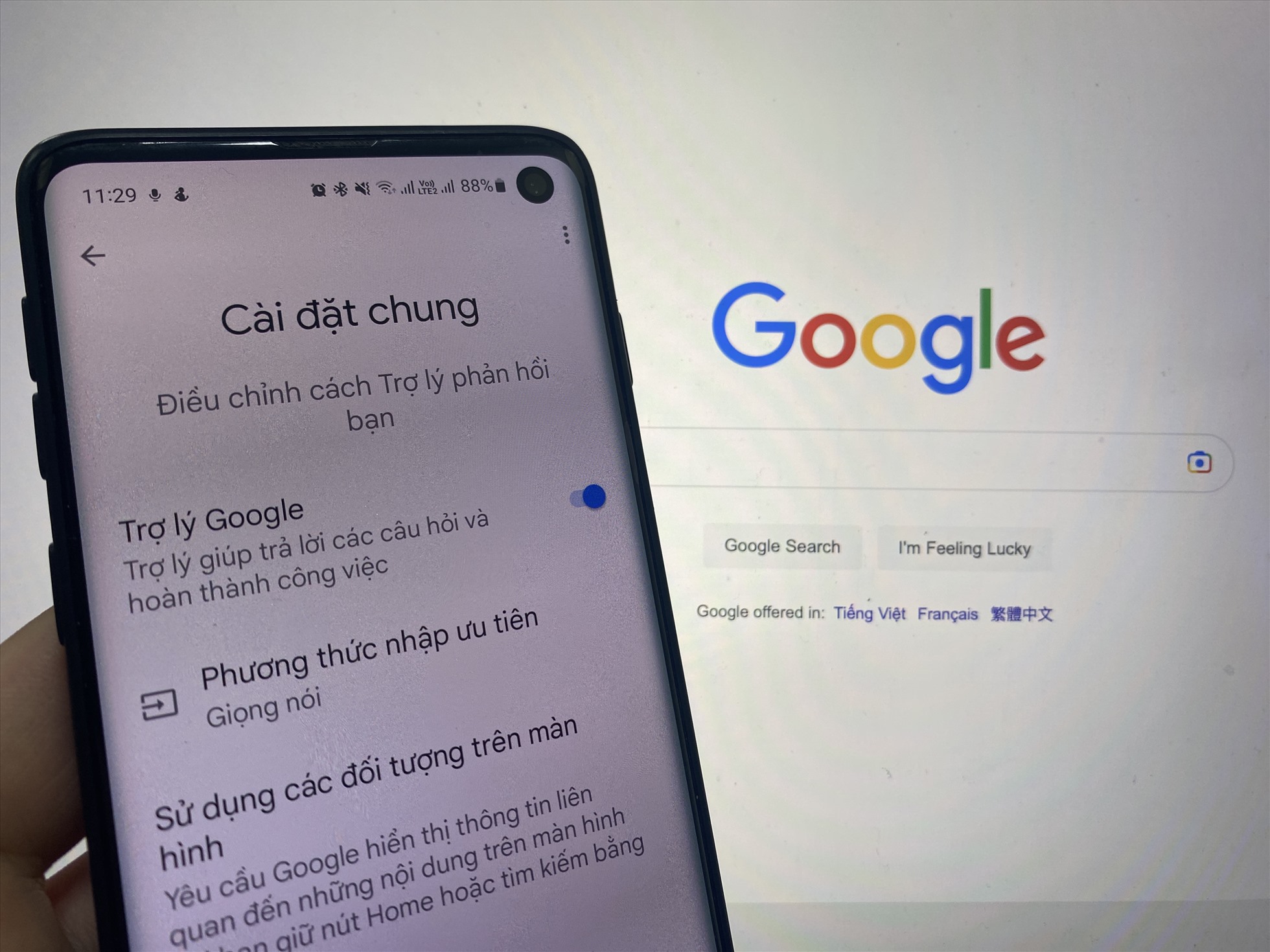 Chọn cài đặt chung và tắt công tắc của Trợ lý Google. Ảnh: Anh Vũ