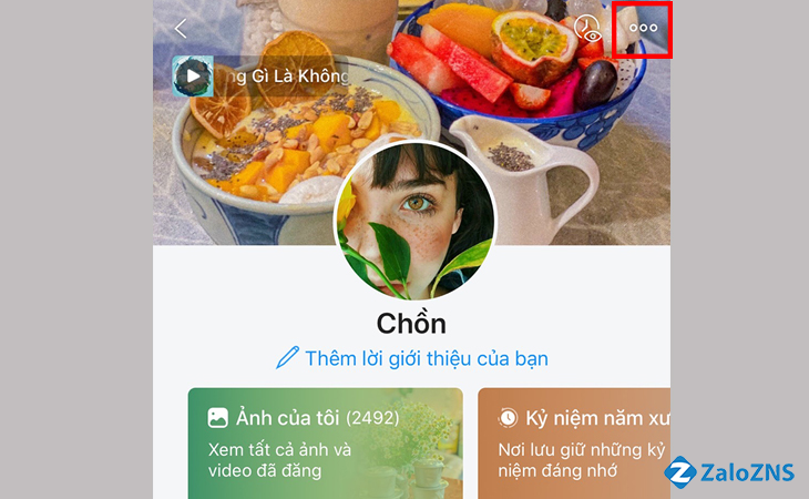 Chọn dấu 3 chấm