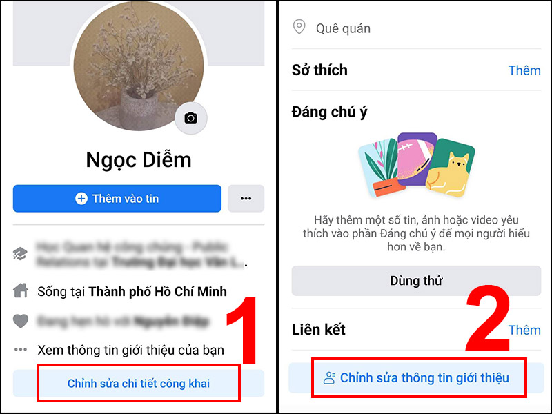 Bước 1: Vào trang Facebook cá nhân của bạn