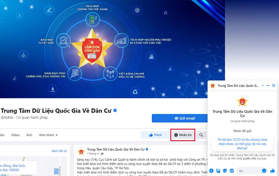 Cách tra cứu CCCD bằng cách nhắn tin qua group facebook