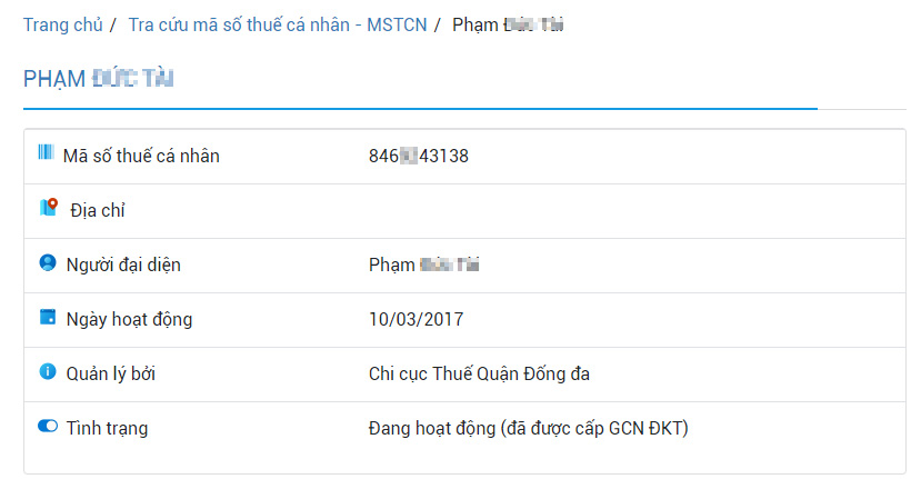 Cách tra cứu MST cá nhân trên ứng dụng etax online